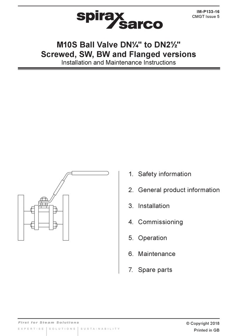 Spirax Sarco M10S User manual