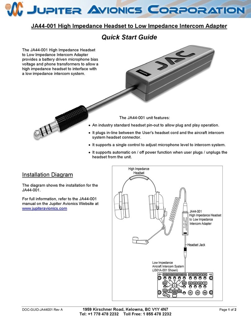 Jupiter Avionics JA44-001 User manual Jupiter Avionics JA44-001 User manual