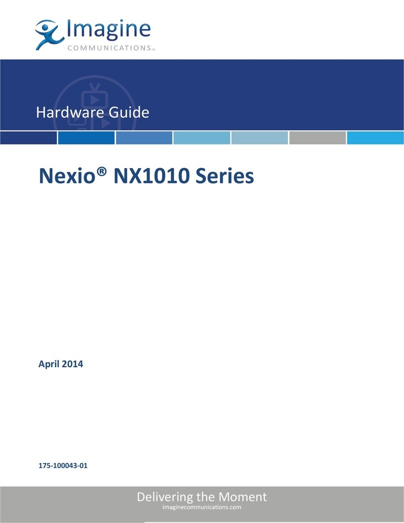 Imagine communications NEXIO NX1010 series Hardware guide Imagine communications NEXIO NX1010 series Hardware guide