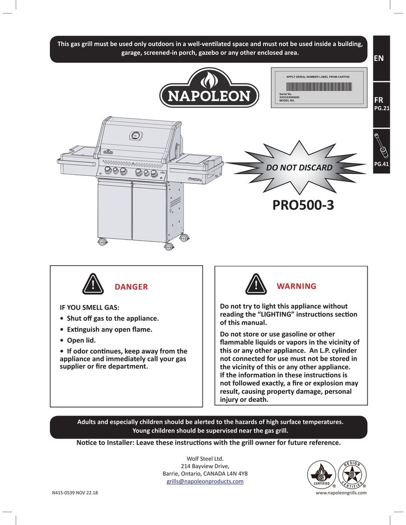 Napoleon PRO500-3 User manual