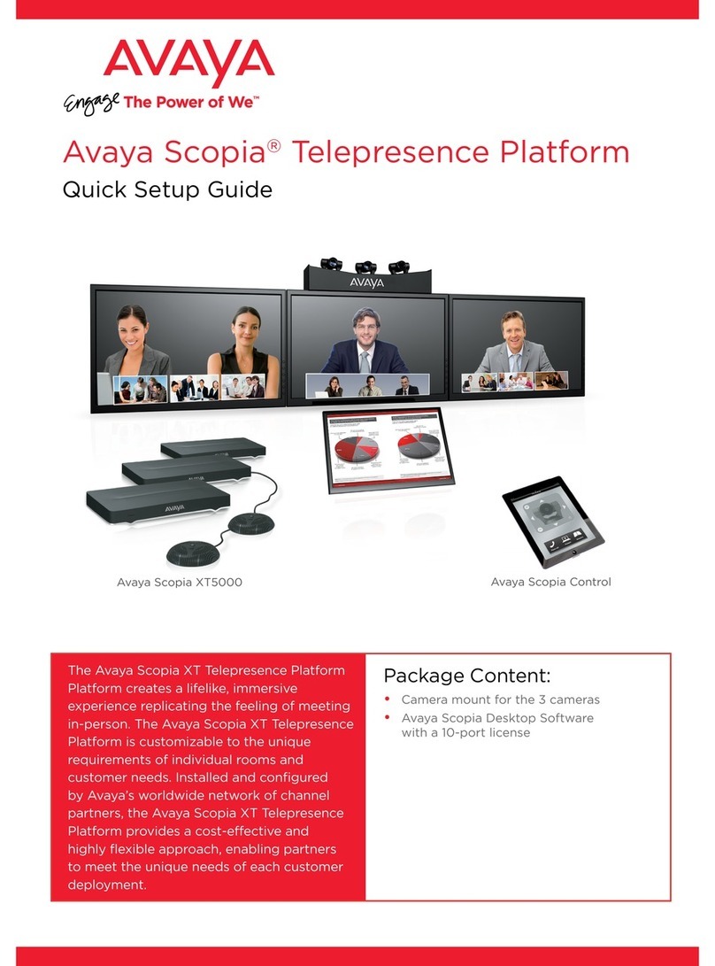 Avaya Scopia XT5000 Quick setup guide