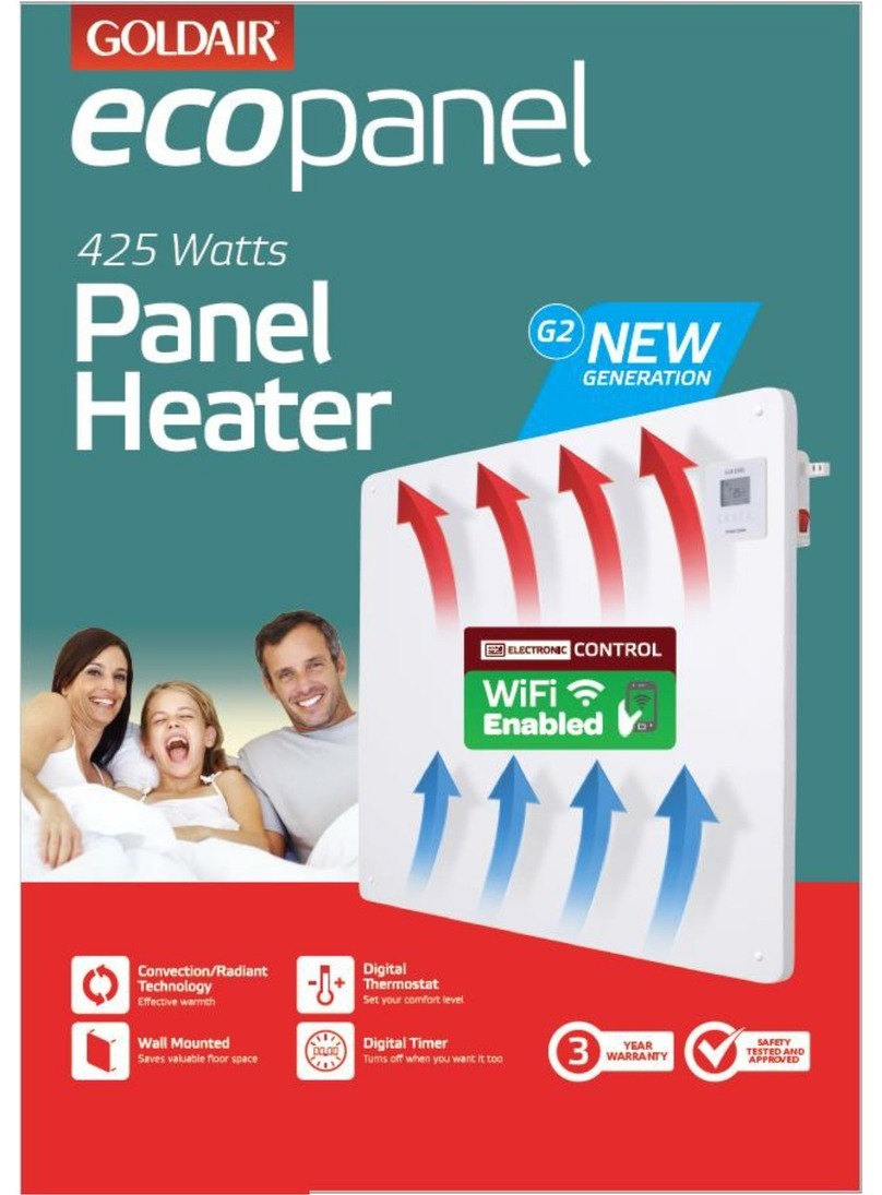 Goldair ecopanel GEPH215 User manual Goldair ecopanel GEPH215 User manual