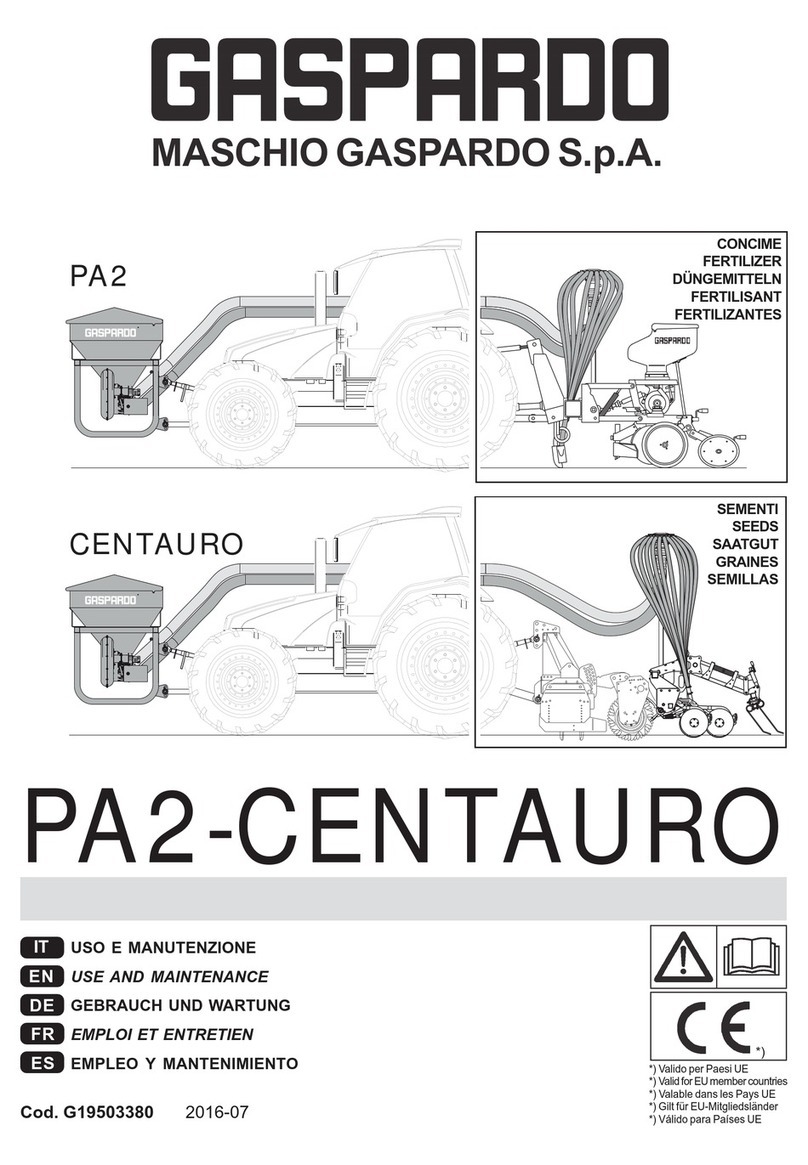 Gaspardo PA2 Use and maintenance