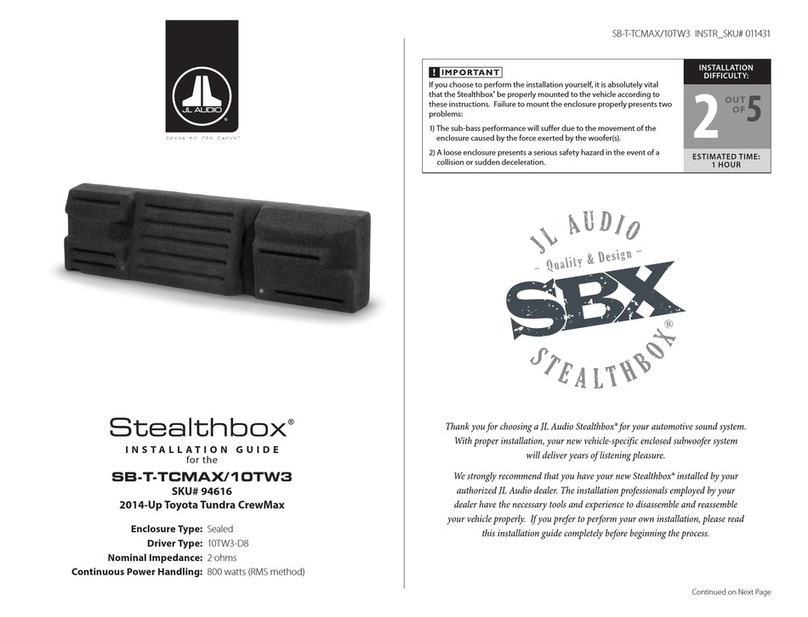 JL Audio Stealthbox SB-T-TCMAX/10TW3 installation guide