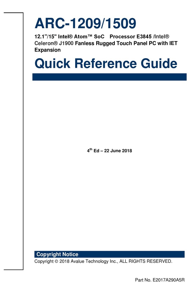 Avalue Technology ARC-1209 User manual