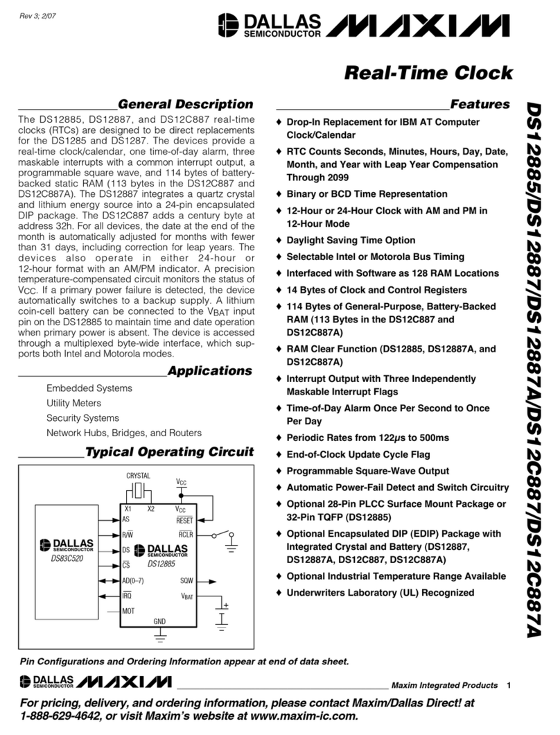 Dallas Maxim DS12885 manual