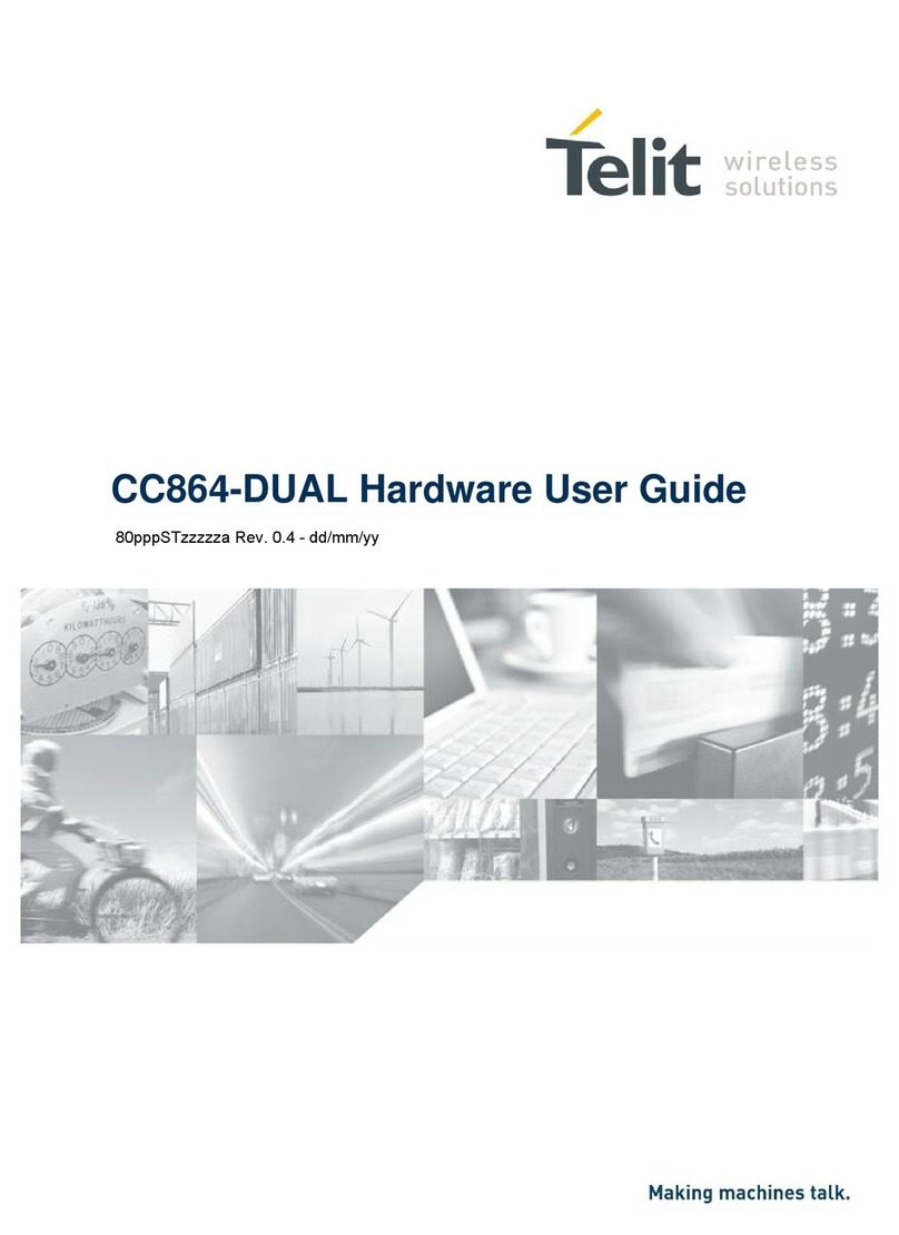 Telit Wireless Solutions CC864-DUAL Hardware user's guide