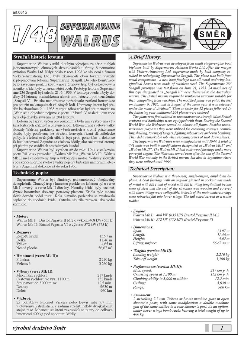SMER Supermarine Walrus 0815 Technical description