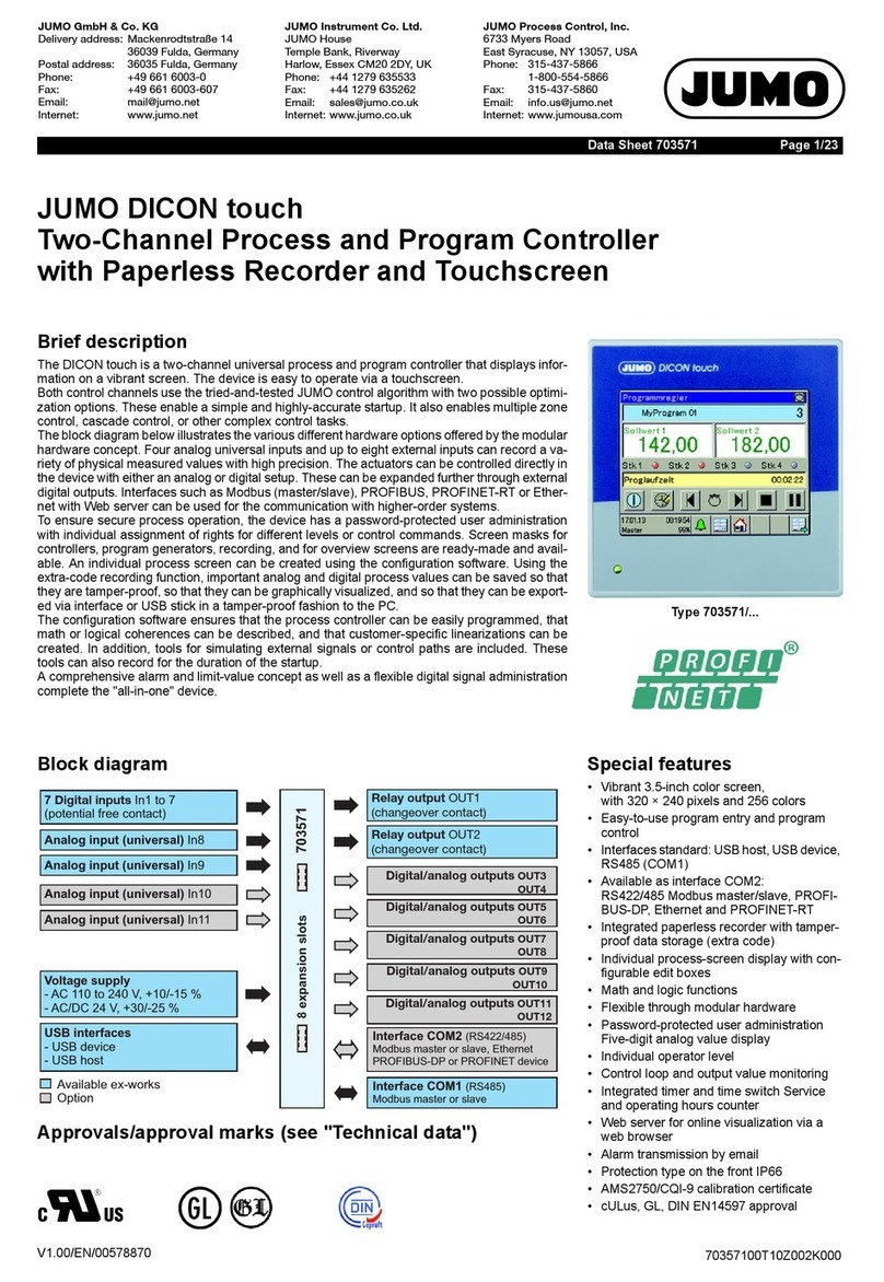 JUMO DICON touch datasheet