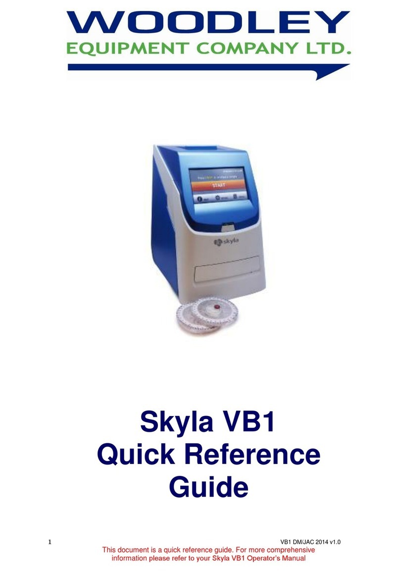 Woodley Skyla VB1 Quick reference guide