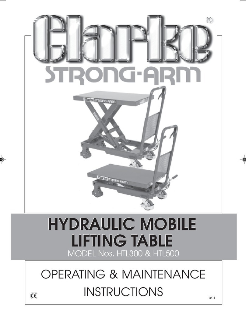 Clarke Strong Arm HTL 300 Installation and operation manual Clarke Strong Arm HTL 300 Installation and operation manual