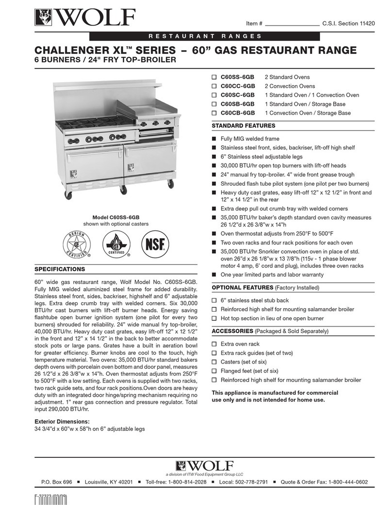 Wolf CHALLENGER XL Series manual