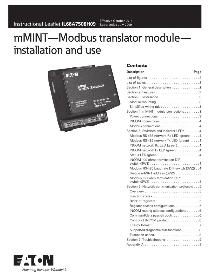 Eaton mMINT Documentation for installation and use
