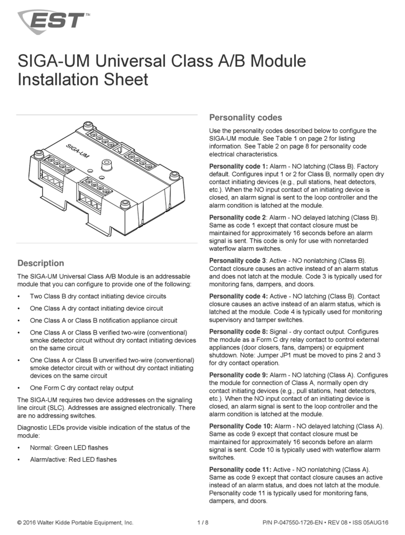 EST SIGA-UM Installation sheet EST SIGA-UM Installation sheet