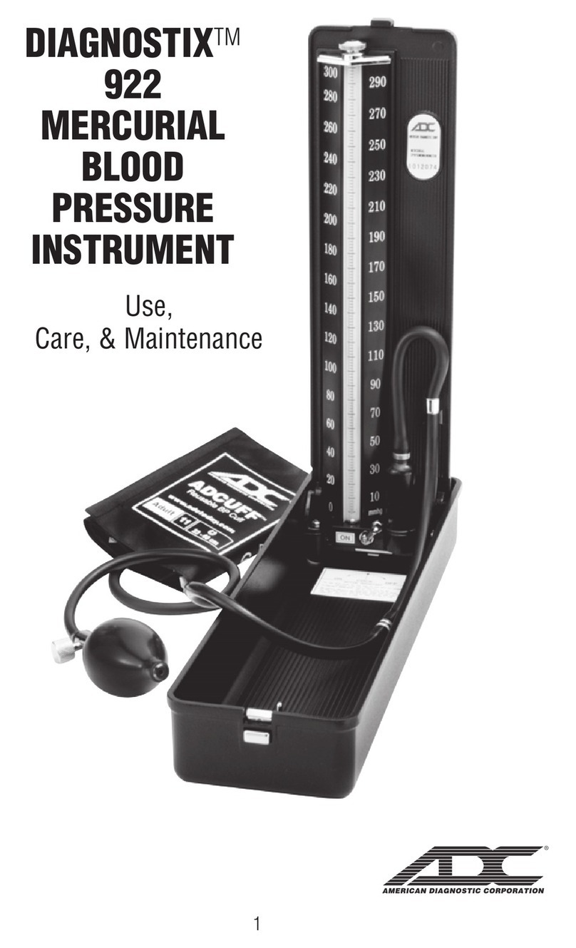 ADC DIAGNOSTIX 922 series Use, care & maintenance