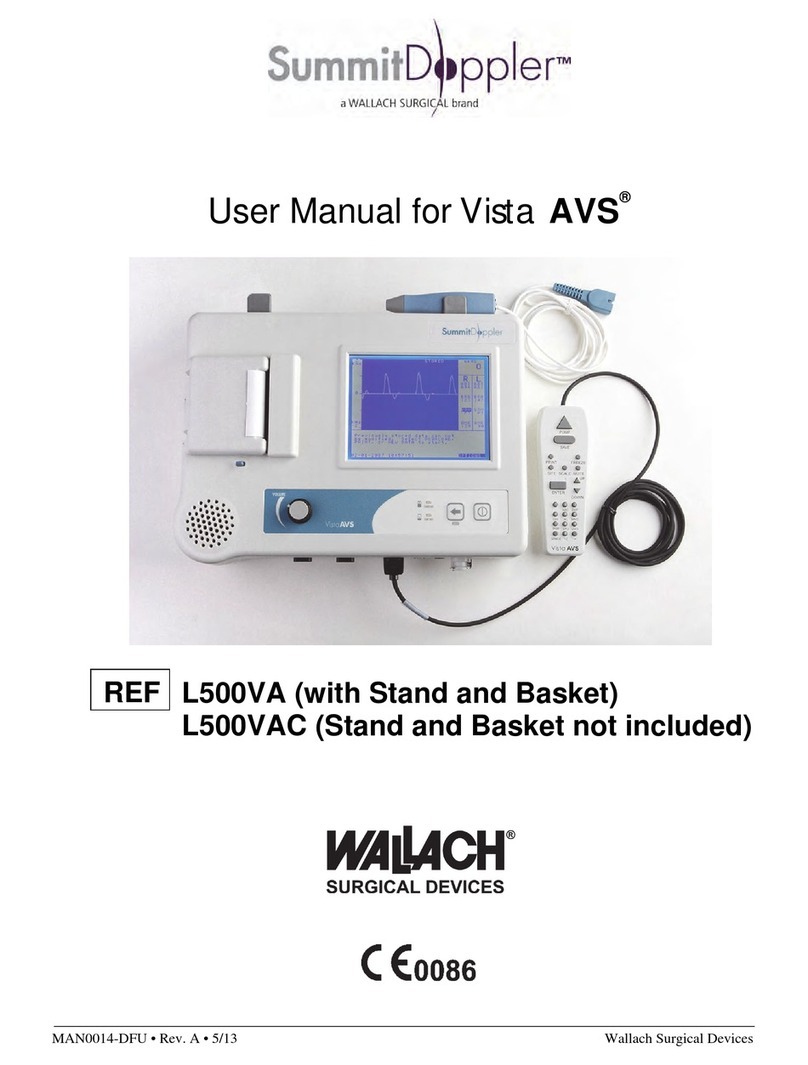 Wallach Surgical Devices Summit Doppler Vista AVS L500VAC user manual Wallach Surgical Devices Summit Doppler Vista AVS L500VAC user manual