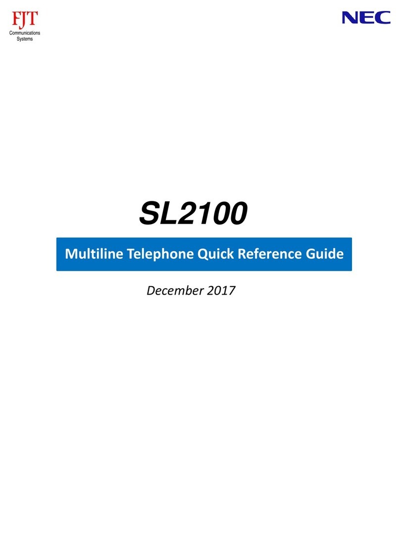 NEC UNIVERGE SL2100 User manual NEC UNIVERGE SL2100 User manual