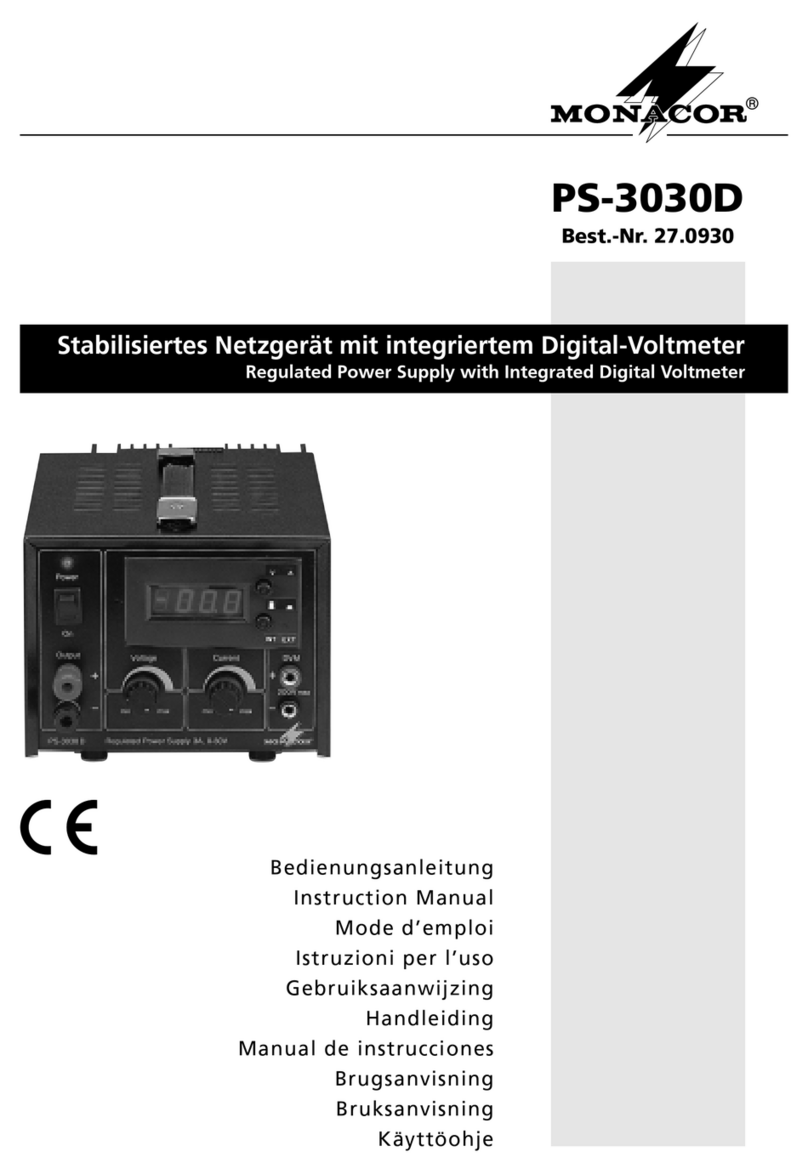 Monacor PS-3030D User manual Monacor PS-3030D User manual