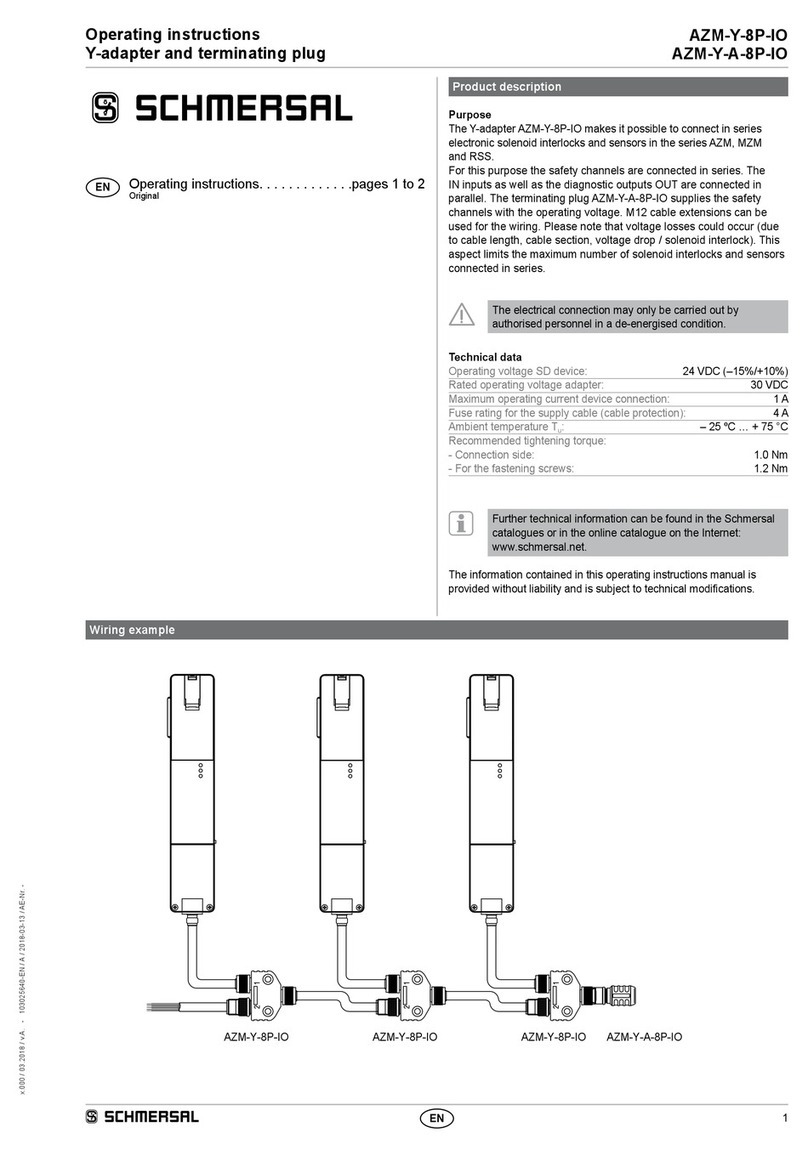 schmersal AZM-Y-8P-IO operating instructions