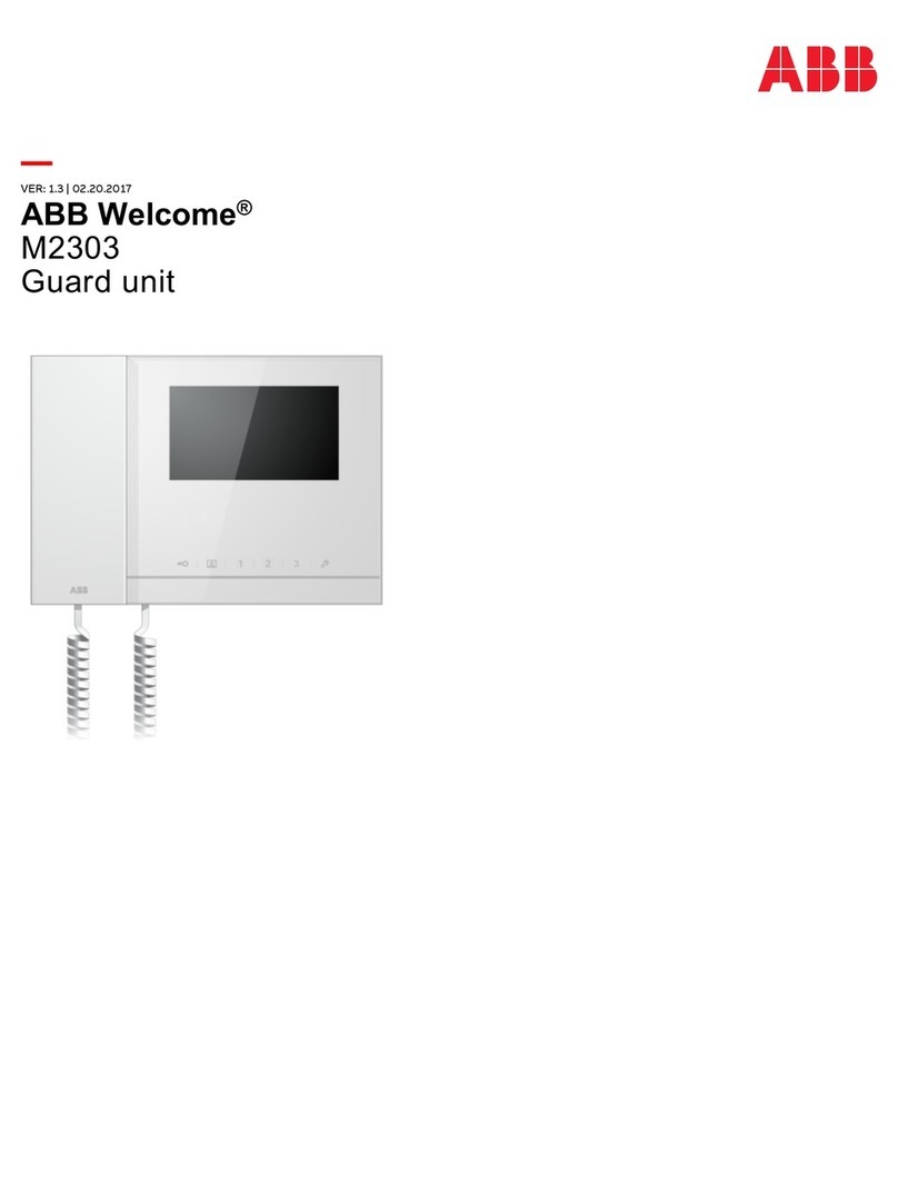 ABB Welcome M2303 User manual ABB Welcome M2303 User manual