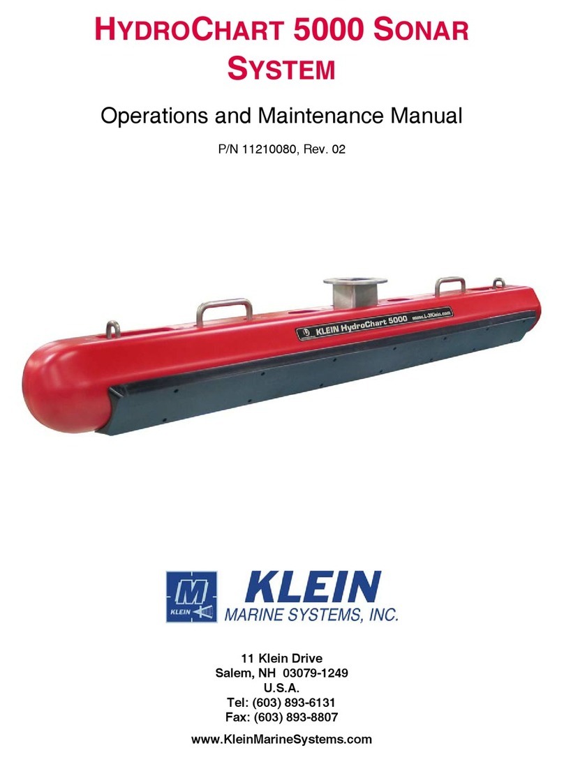Klein Marine Systems, Inc. HydroChart 5000 Operation and maintenance manual Klein Marine Systems, Inc. HydroChart 5000 Operation and maintenance manual