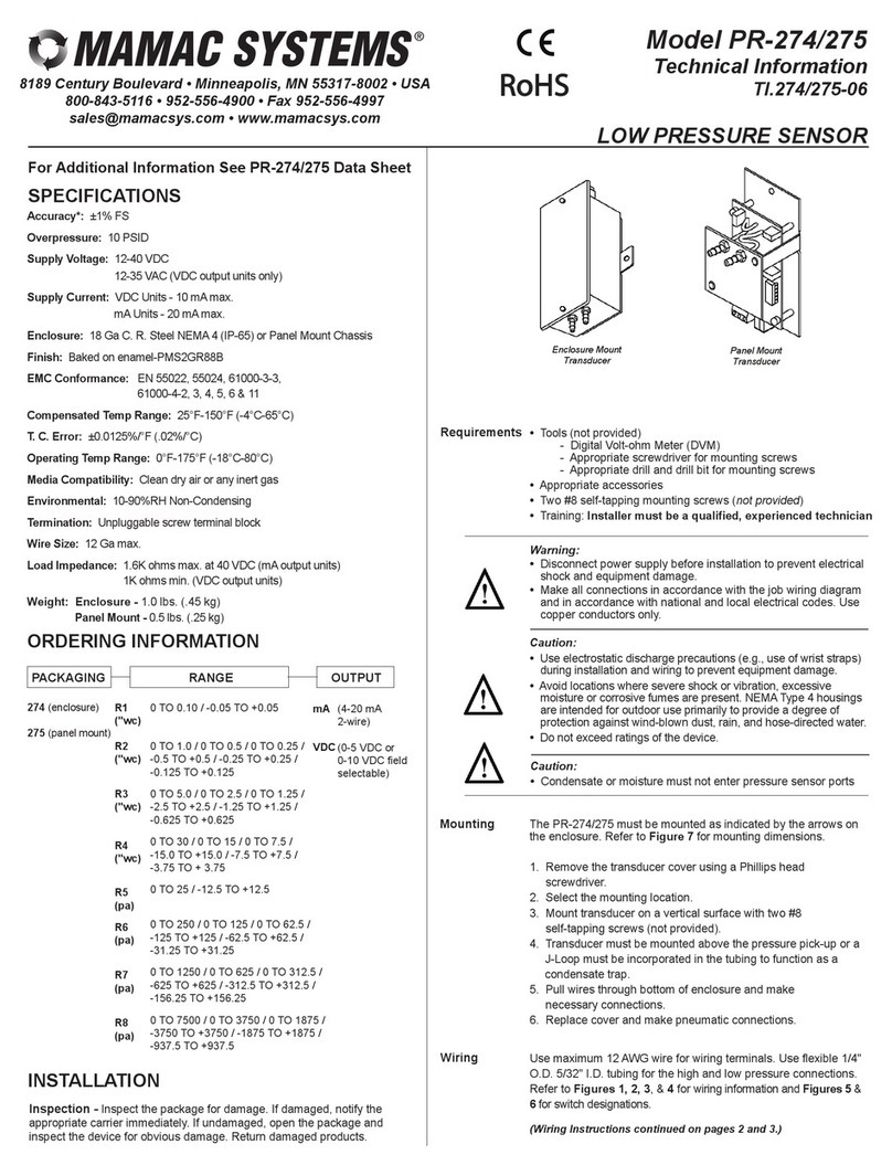 MAMAC SYSTEMS PR-274 Manual