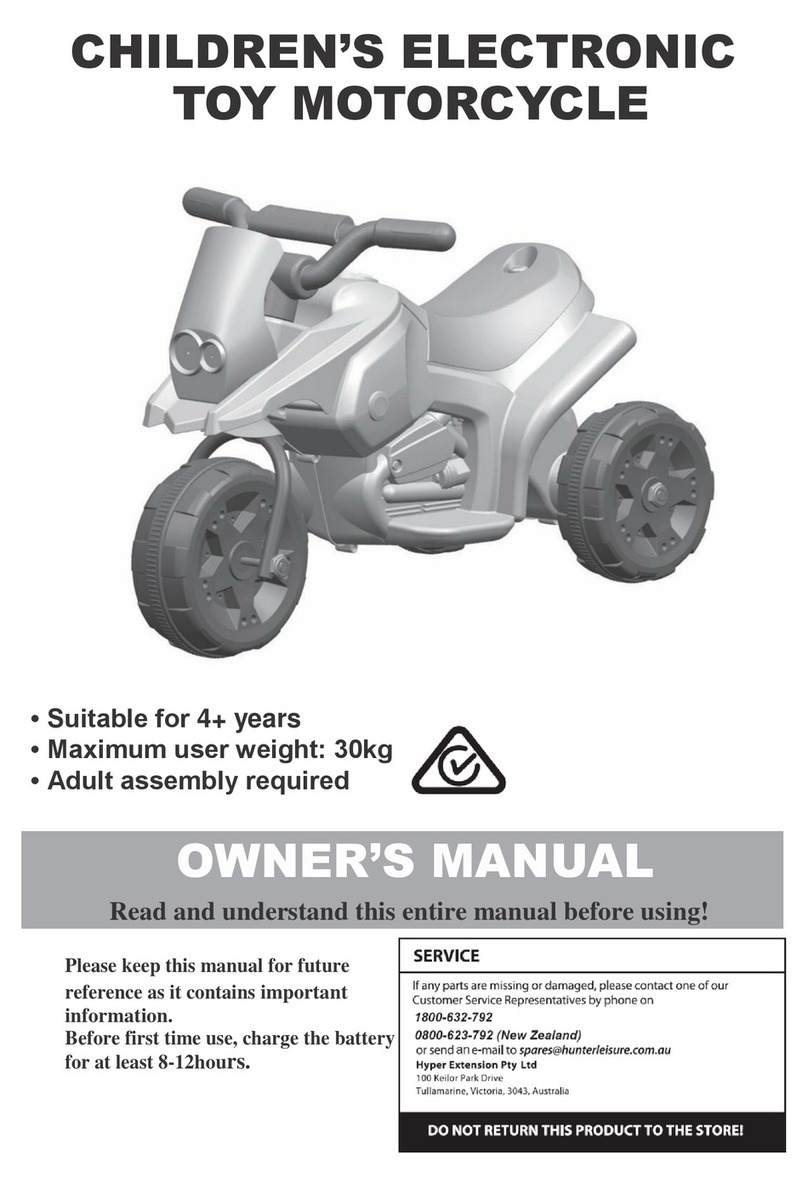 My Little Pony 6V Junior MotorBike owner's manual My Little Pony 6V Junior MotorBike owner's manual