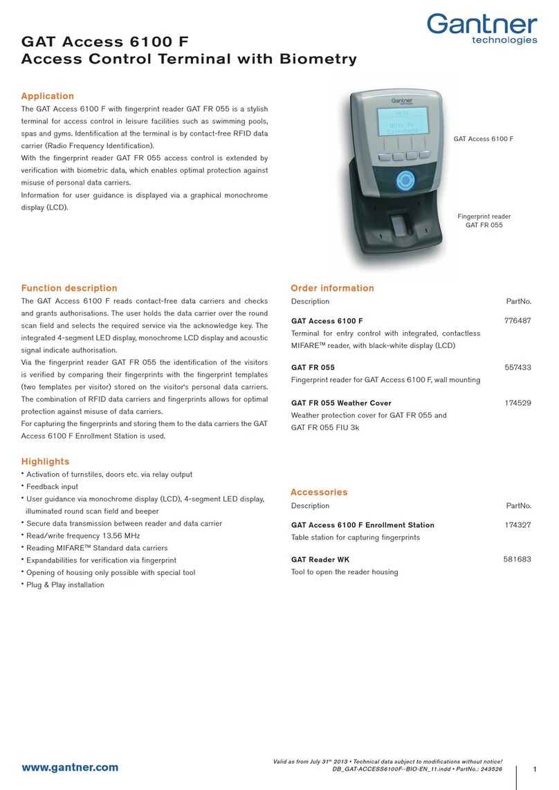 Gantner GAT Access 6100 F user manual