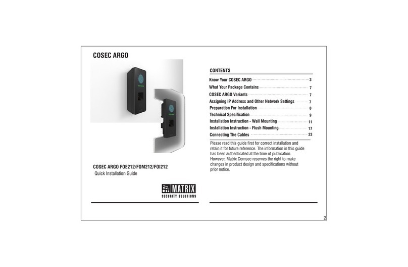 Matrix Cosec Argo F0I212 Quick installation guide