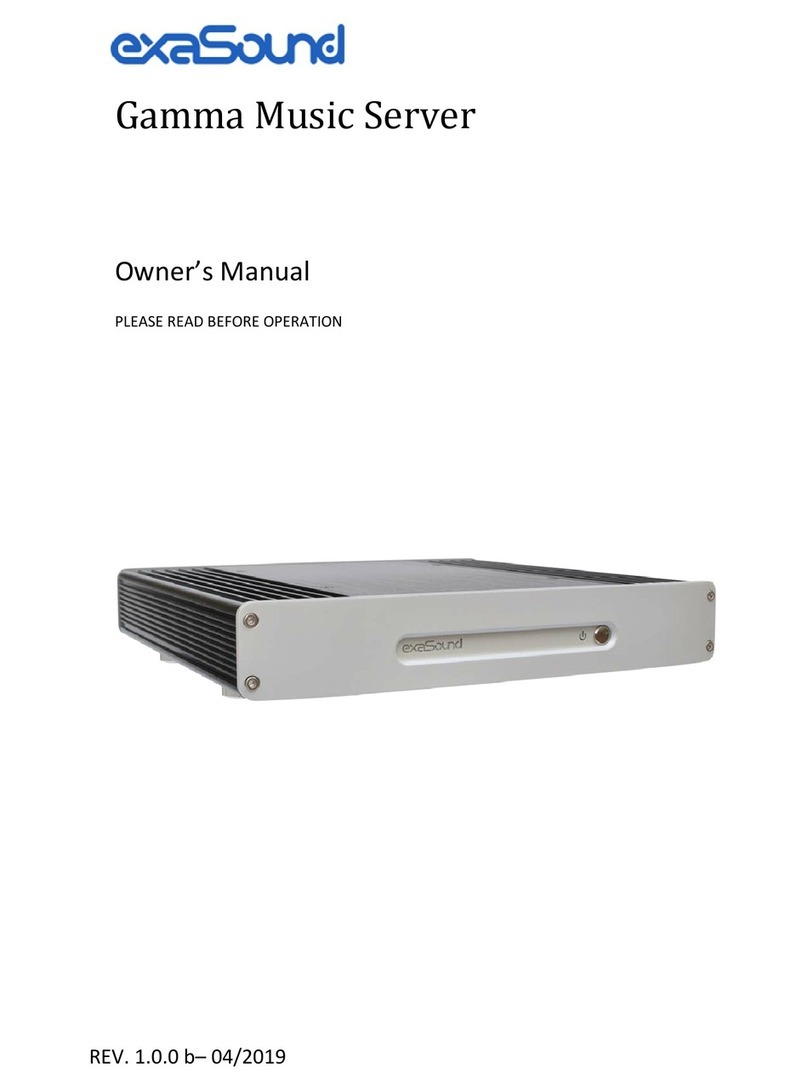 exaSound Gamma Music Server User manual