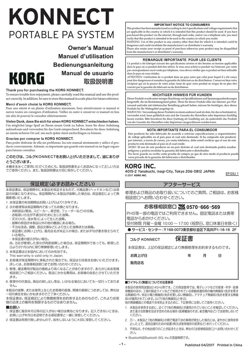 Korg KONNECT User manual