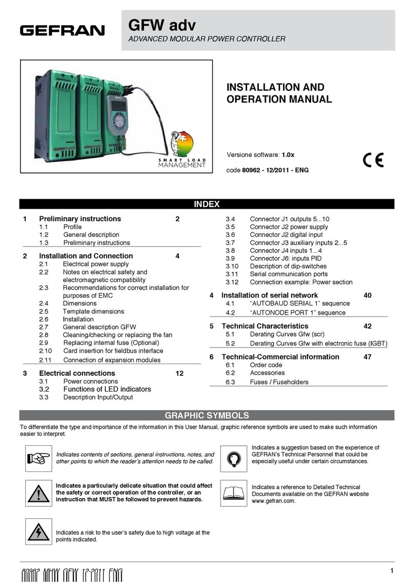 gefran GFW ADV Owner's manual