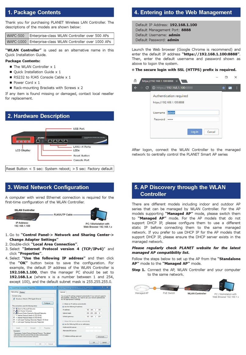 Planet WAPC-500 User manual Planet WAPC-500 User manual