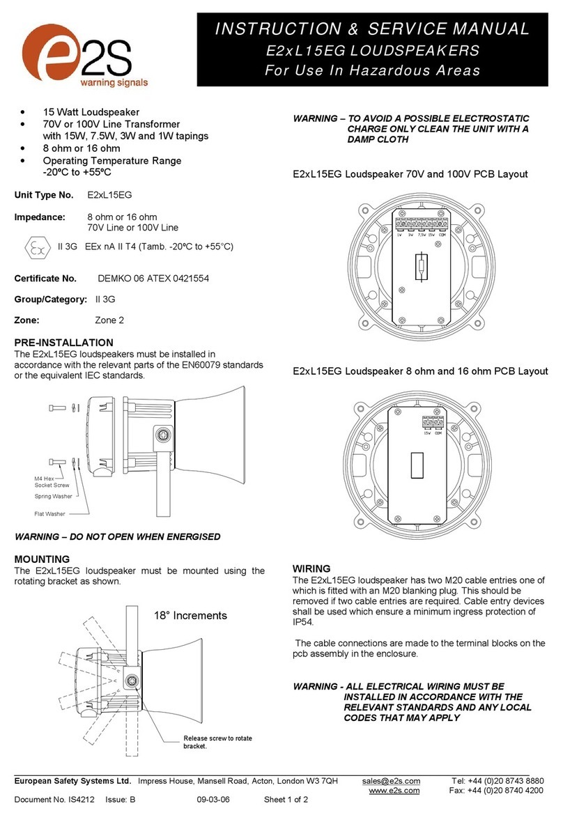 E2S E2xL15EG User manual