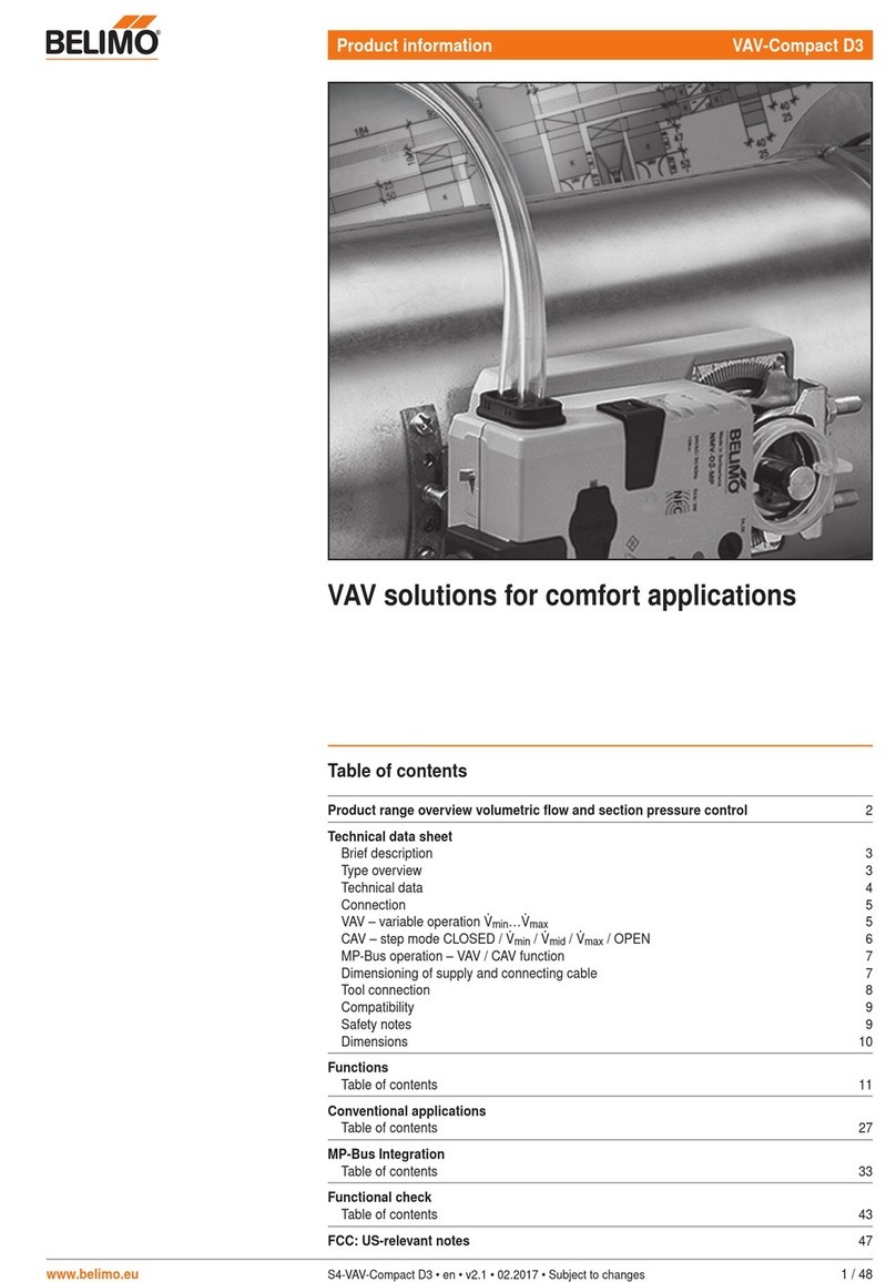 Belimo VAV-Compact D3 User manual Belimo VAV-Compact D3 User manual