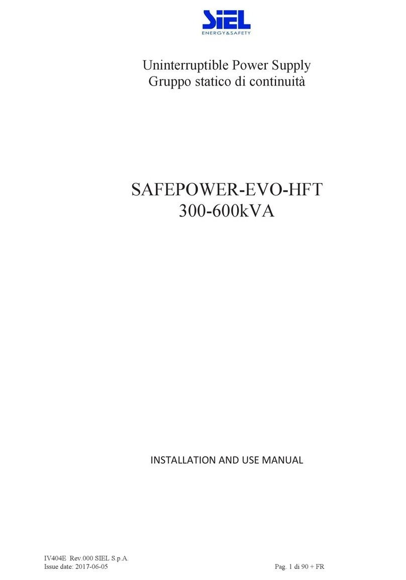 Siel SAFEPOWER EVO HFT Installation and use manual