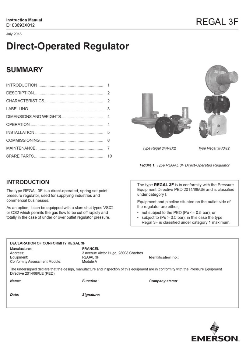 Emerson REGAL 3F instruction manual