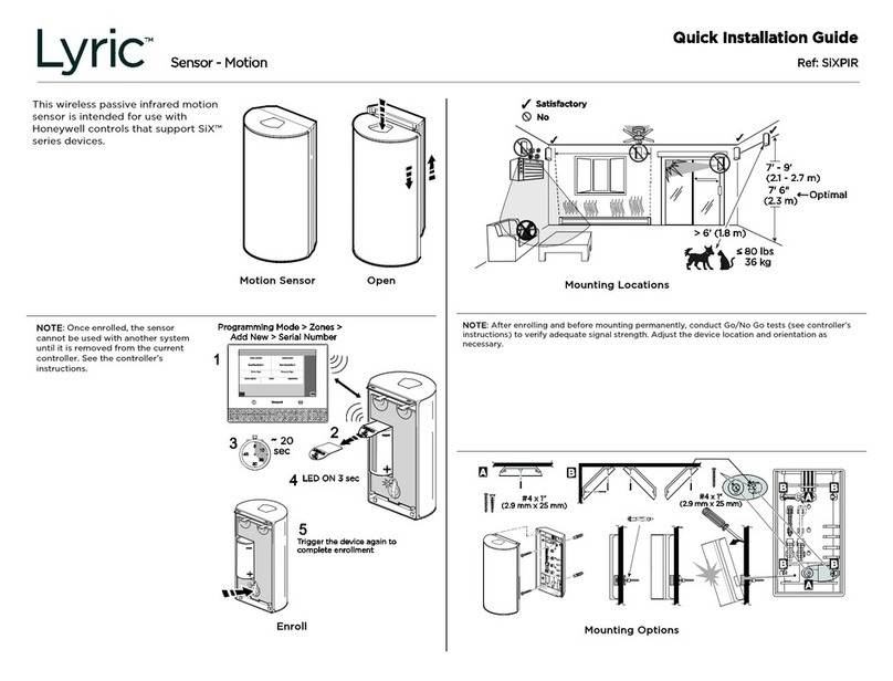 Honeywell Lyric SIXPIR User manual
