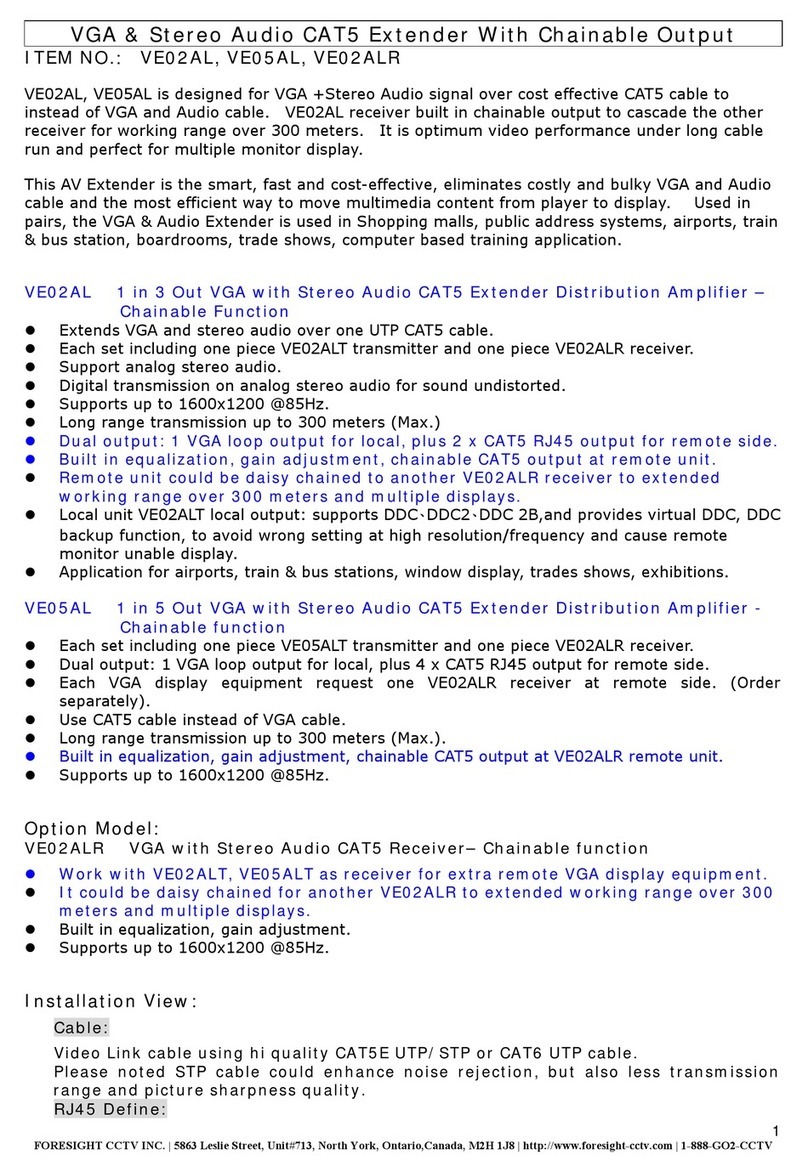 FORESIGHT VE05ALT manual