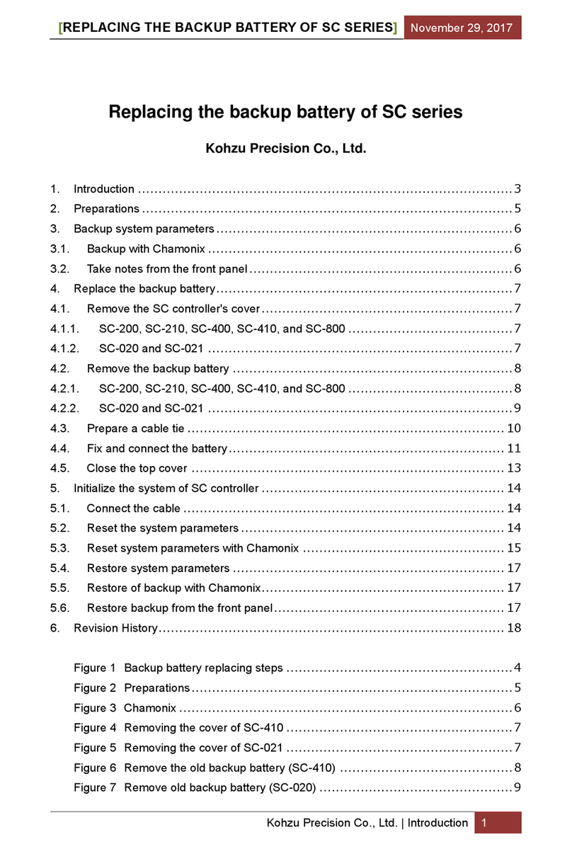 Kohzu Precision SC series User manual