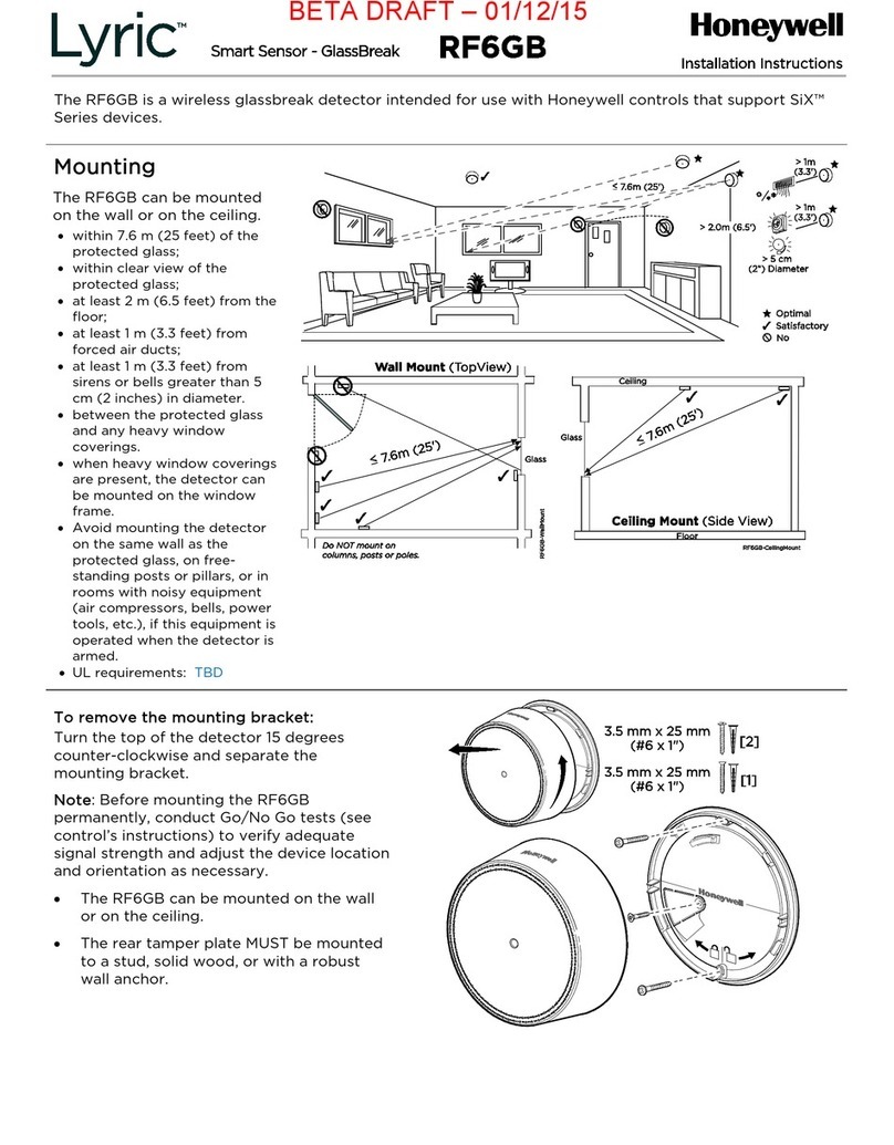 Honeywell Lyric RF6GB User manual Honeywell Lyric RF6GB User manual