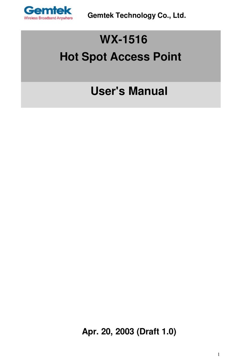 Gemtek WX-1516 user manual Gemtek WX-1516 user manual