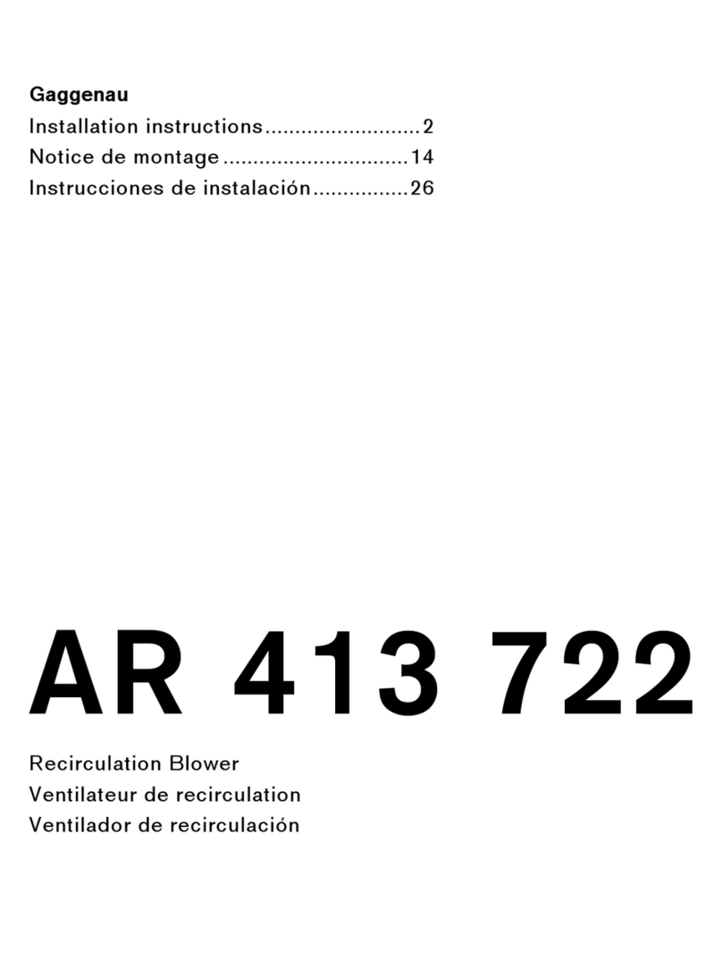 Gaggenau AR 413 722 installation instructions