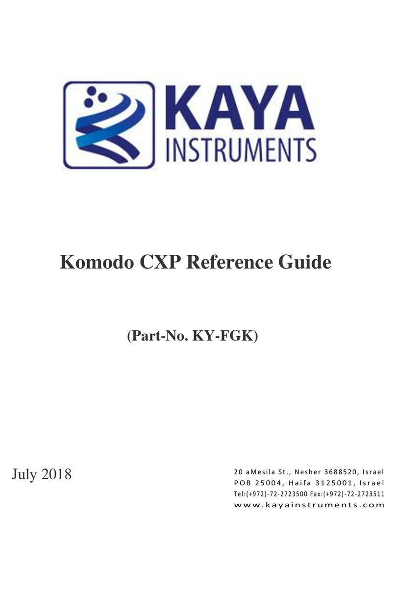 Kaya Instruments KY-FGK reference guide