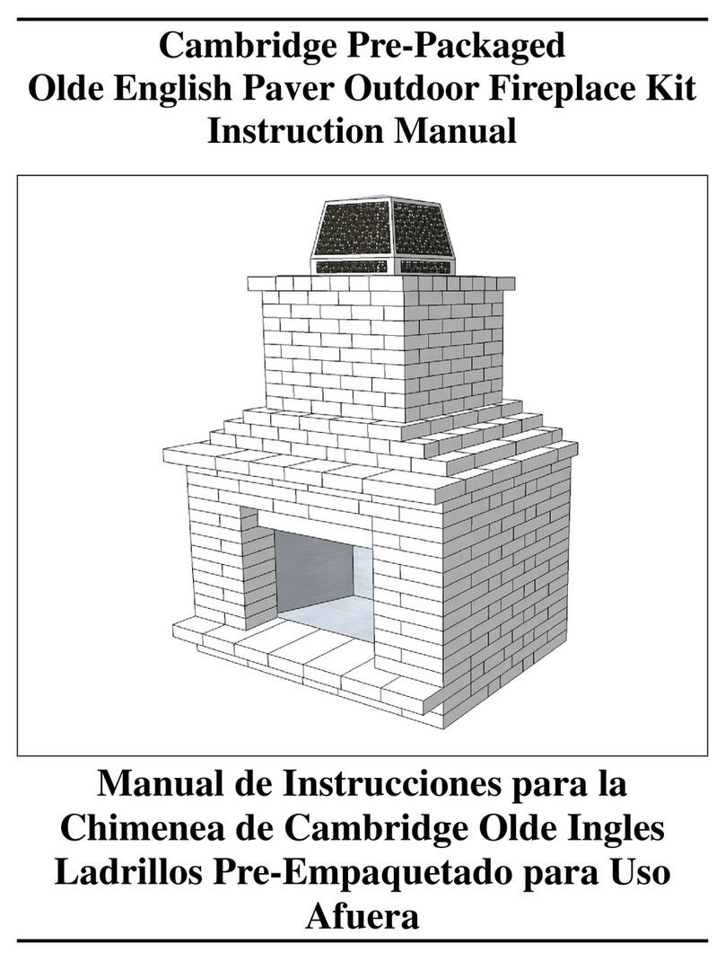 CAMBRIDGE Olde English Paver Outdoor Fireplace Kit instruction manual