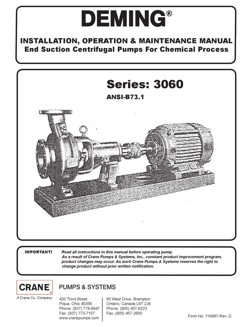 Deming 3060 Series Installation, operation & maintenance manual