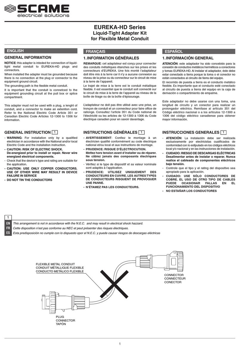 Scame electrical solutions EUREKA-HD Series Manual