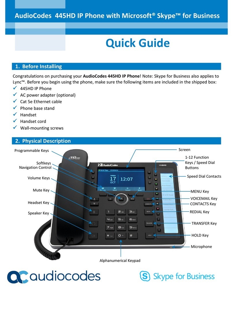 AudioCodes 445HD quick guide
