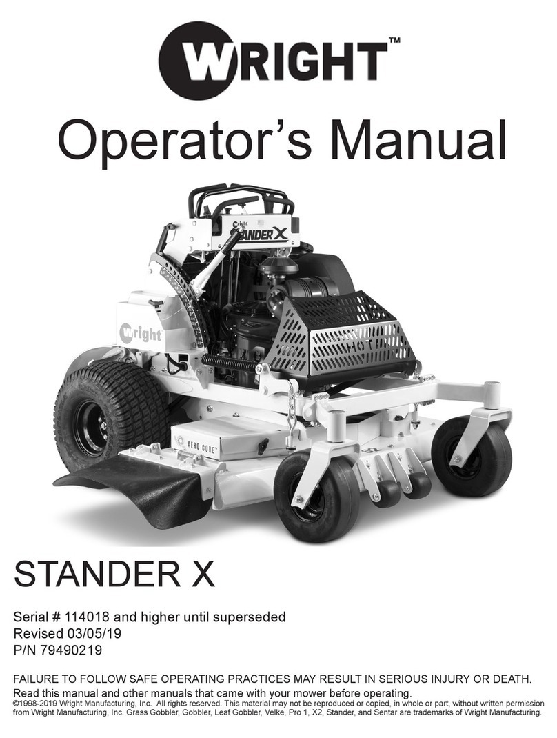 WRIGHT STANDER X 79490219 Operator's manual