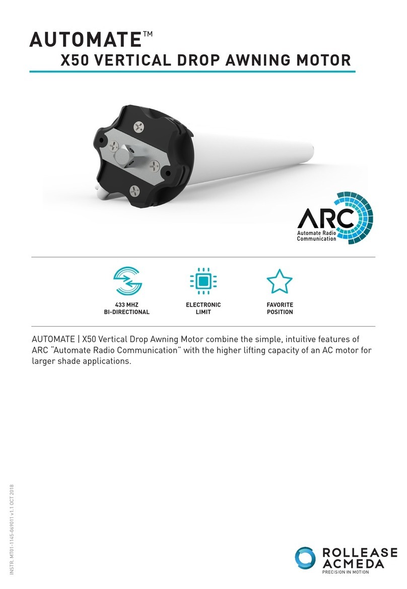 rollease acmeda AUTOMATE MT01-1145-069011 Installation manual